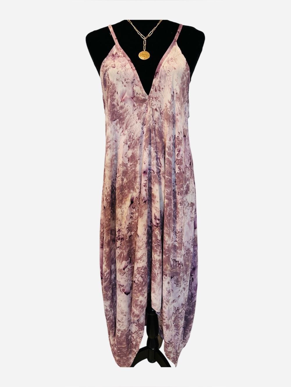 Lani Lau Women's Purple Marble Slip Dress